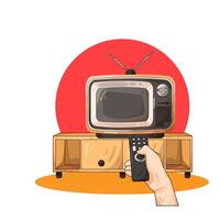 illustration de vieux télévision vecteur