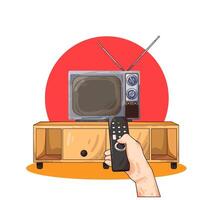 illustration de vieux télévision vecteur