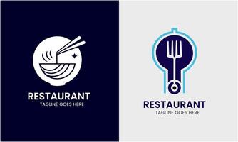 restaurant logo icône échantillon cuisine cuisine nourriture couteaux rôti Viande petit déjeuner vecteur