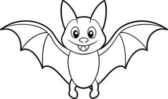 noir et dessin animé chauve souris illustration vecteur