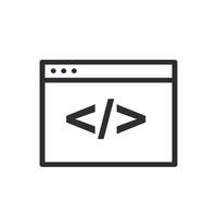 api, codage, code, vecteur de programmation web isolé icône plate vecteur gratuit