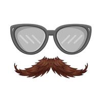 illustration de moustache et des lunettes vecteur