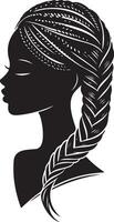 africain fille coiffure illustration vecteur