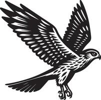 harrier oiseau silhouette illustration vecteur