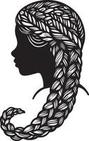 africain fille coiffure illustration vecteur