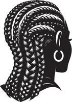 africain fille coiffure illustration vecteur