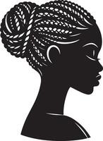 africain fille coiffure illustration vecteur