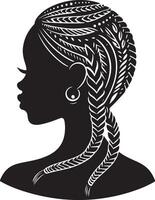 africain fille coiffure illustration vecteur