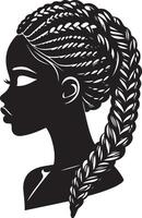 africain fille coiffure illustration vecteur