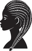 africain fille coiffure illustration vecteur