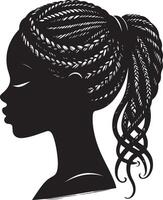 africain fille coiffure illustration vecteur