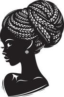 africain fille coiffure illustration vecteur