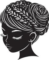 africain fille coiffure illustration vecteur