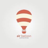 minimaliste air ballon logo icône modèle, avion sur le ciel ancien illustration vecteur