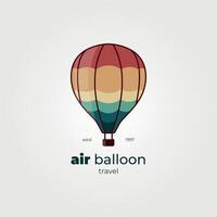 coloré air ballon logo ancien illustration modèle conception, explorer le ciel avec ballon vecteur