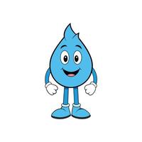 mignonne l'eau laissez tomber mascotte logo pour monde environnement journée vecteur