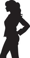 affaires Dame silhouette illustration blanc Contexte vecteur