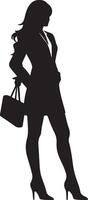 affaires Dame silhouette illustration blanc Contexte vecteur