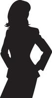 affaires Dame silhouette illustration blanc Contexte vecteur