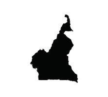 carte de Cameroun. Cameroun carte sur blanc Contexte. vecteur