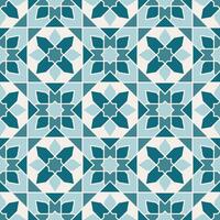 arabe géométrique mosaïque imprimable sans couture modèle avec abstrait marocain impression dans bleu et Orange couleurs. Ramadan kareem traditionnel islamique art illustration Contexte vecteur