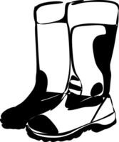 une noir et blanc silhouette de des chaussures vecteur