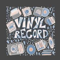 vinyle record concept. Couleur illustration. vecteur
