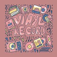 vinyle record concept. Couleur illustration. vecteur