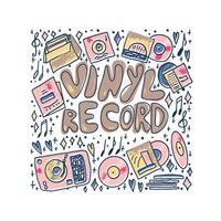 vinyle record concept. Couleur illustration. vecteur