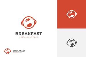 restauration logo symbole. restaurant nourriture logo conception. les cafés le dîner conception. végétalien nourriture logo modèle vecteur