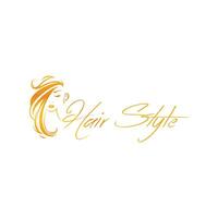 cheveux style logo vecteur