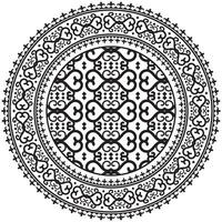 ethnique mandala. mandala floral ornemental circulaire modèle. ethnique sans couture rond modèle. ancien tribal ornement. classique antique luxe élément. décoratif pour textile, tissu, tapis, tatouage. vecteur