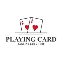 poker carte logo jeux d'argent Jeu conception Facile symbole modèle conception vecteur