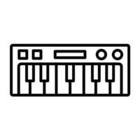 icône de ligne de clavier de piano vecteur
