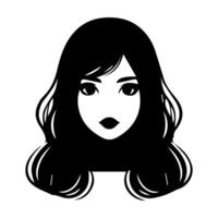 cheveux style femme silhouette illustration vecteur