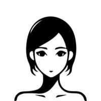 cheveux style femme silhouette illustration vecteur