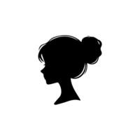 cheveux style femme silhouette illustration vecteur