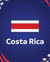 costa rica emblème américain Football Etats-Unis 2024 abstrait conception logo symbole américain Football final illustration vecteur