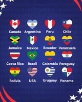 américain Football Etats-Unis 2024 drapeaux cœur abstrait conception logo symbole américain Football final illustration vecteur