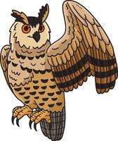 eurasien Aigle hibou dessin animé coloré clipart vecteur