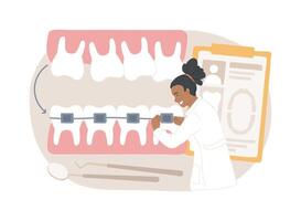 orthodontique prestations de service isolé concept illustration. vecteur