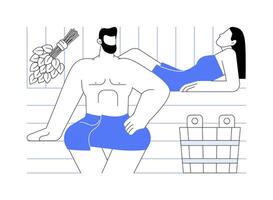 humide sauna isolé dessin animé illustrations. vecteur