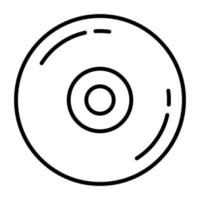 icône de ligne de CD vecteur