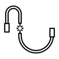 icône de ligne de câble cassé vecteur
