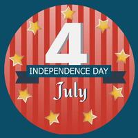 4 juillet, fête de l'indépendance des états-unis - illustration de la bannière vecteur