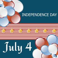 4e de juillet, content indépendance journée Etats-Unis drapeau agitant sur bleu étoile modèle Contexte. vecteur