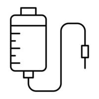 icône de ligne de transfusion vecteur