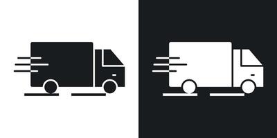 icône de camion de déménagement vecteur