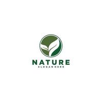 modèle de logo nature sur fond blanc vecteur