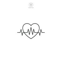 battement de coeur icône. médical ou soins de santé thème symbole illustration isolé sur blanc Contexte vecteur